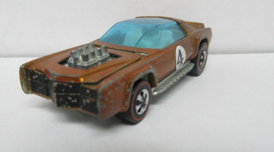 1969 Hot Wheels Redline Copper Sugar Daddy - Cracked Windshield