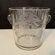Rare Paden City Glass #893 Oriental Garden Crystal Ice Bucket 1930s Etched