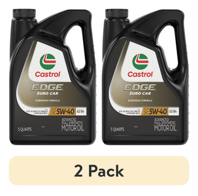 Castrol EDGE Euro 5W-40 A3/B4 Full Synthetic Motor Oil 5 Qt (2 Pack)