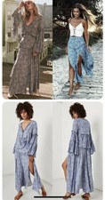 Spell & The Gypsy Collective Legs 11 Size MediumSkirt Celestial Maxi Blue Floral
