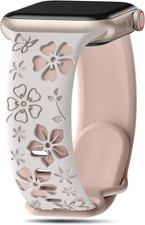Floral Engraved Band Compatible with Watch Band Women 40Mm 38Mm 41Mm 42Mm 44Mm