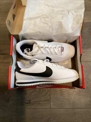 Nike Cortez Basic Leather GS Size 4.5 White Black 904764-102