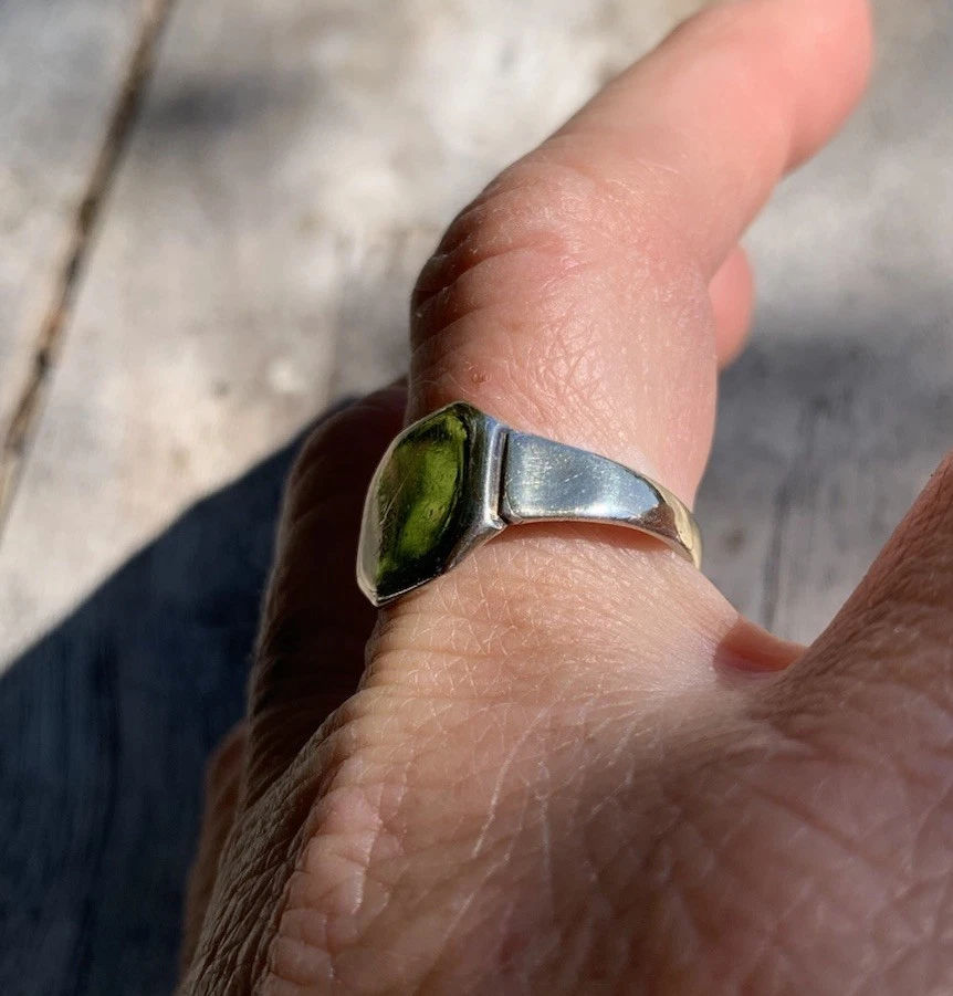 Vintage 9ct Rose Gold over Solid Sterling Silver Signet Ring. — 第 3/4 张图片