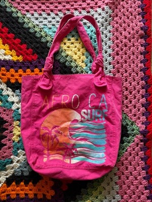 Y2K Aéropostale Pink Ocean Sunset Tote Bag with Glitter Accents