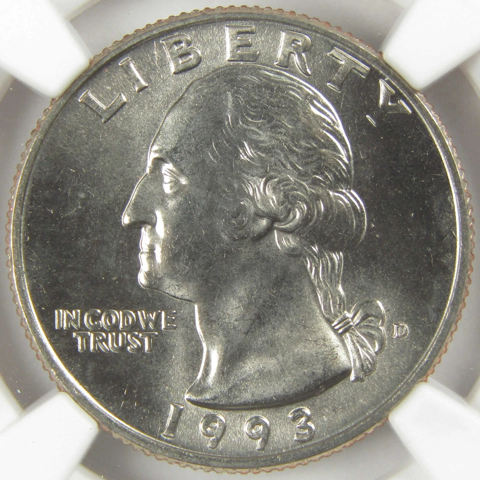 1993 D Washington Quarter MS 67 NGC Clad Uncirculated SKU:I20538 - Image 3 of 4