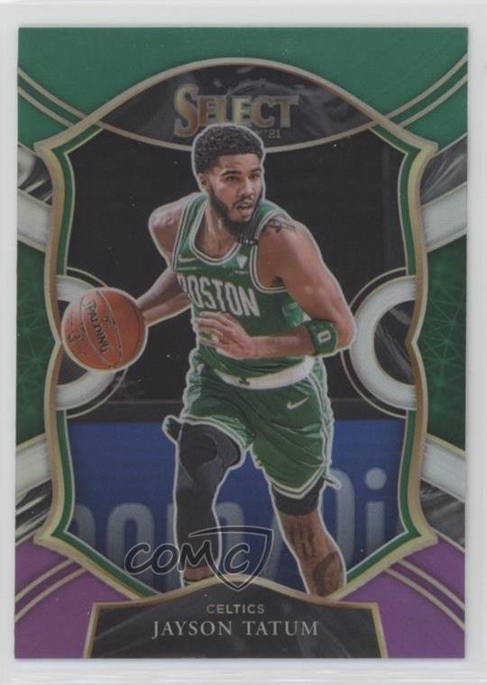 2020-21 Panini Select Concourse Green White Purple Prizm Jayson Tatum #41 1dm7
