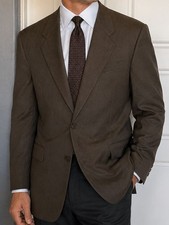 Vintage 80's Christian Dior Brown 100 Virgin Wool Blazer Sport Coat. Size 41L