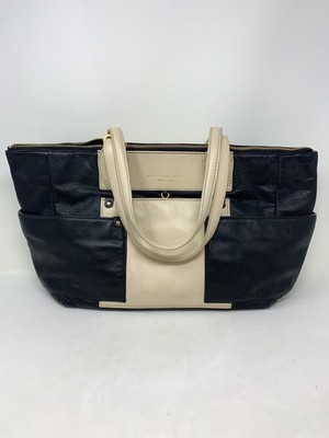 Marc by Marc Jacobs Tasche schwarz creme Leder Farbe Gold Hardware [b.b2-2]