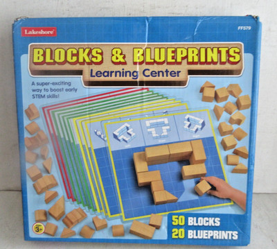Lakeshore Blocks & BluePrints Learning Center STEM Toy School Missing 2 Blocks