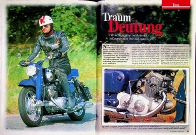 Oldtimer Markt 2307) Honda Dream C 71 mit 20PS in einer seltenen Vorstellung auf