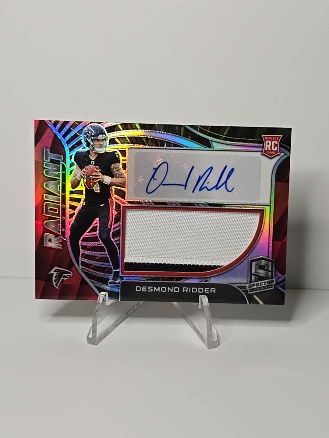 2022 Panini Spectra Radiant Rookie Desmond Ridder Hyper 37/60 Patch Auto RC
