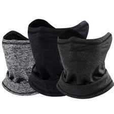 Winter Neck Warmer Gaiter Windproof Fleece Face Mask Scarf for Outdoor Sports