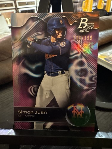 2023 Bowman Platinum - Top Prospects Simon Juan #TOP-56 Pink /199 (RC)