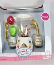 My Sweet Love Baby Food Blender Play Set Lights Up Spins 6 Pieces New in Box