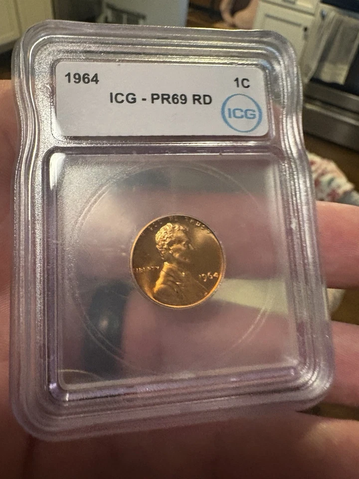 1964 PR69 RED Proof Lincoln Memorial Cent-Penny Coin ICG Certified PR69RD - Image 3 of 4