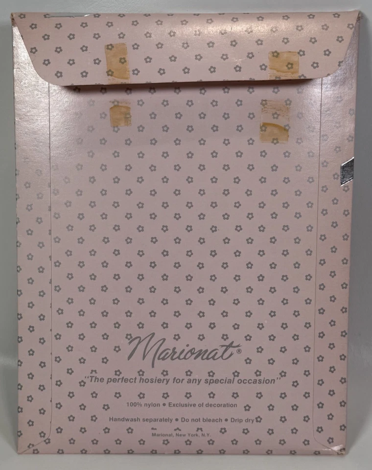 Vtg 80s Patterned Pantyhose Dots Ruby Hot Pink Sz A 5'-5'5" 100-135 Lbs New - Image 4 of 4