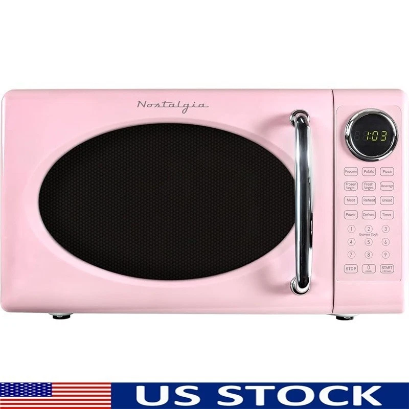 700W Microwave Oven 0.7 Cu Ft Rotating Turntable 8 Auto Cook Programs Countertop