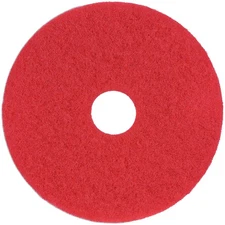 Case of 5 Sanico MVP Lead Off 17" Red Buffing Floor Pad