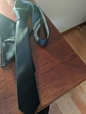 Solid Color Skinny Tie  Pocket Square Set for Men 2.4" with Tie Clip 6cm Weddin