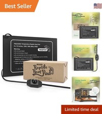 PVC Reptile Heat Pad for Snakes, Frogs and More - Easy Install 12" x 8"