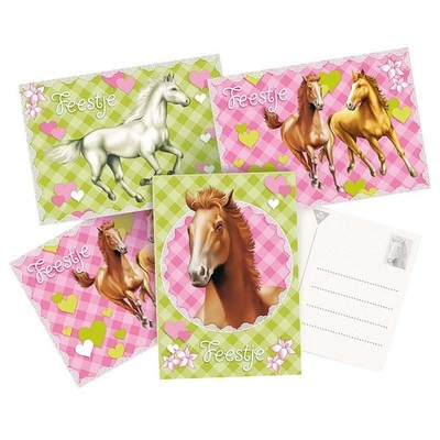 Unbekannt Uitnodigingskaarten Paarden. 6st (US IMPORT)