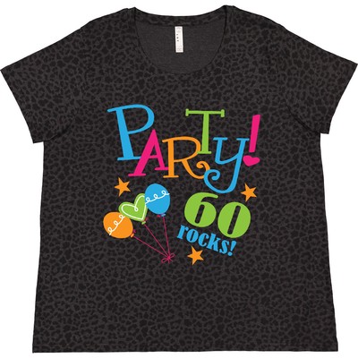 Inktastic 60th Birthday Party Gift Women's Plus Size T-Shirt 60 Year Old Rocks
