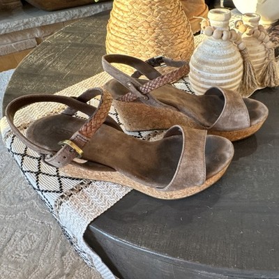 UGG  Ugg Shoes | Ugg Australia D'alessio Cork Wedge Sandals Gray Suede for Women