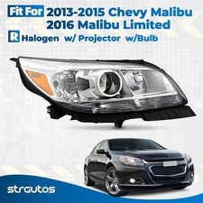 For 2013-2015 Chevy Malibu 2016 Malibu Limited Halogen Headlight W Bulb Right