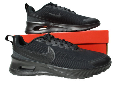 Nike Air Max Nuaxis Mens Size 12 Triple Black Anthracite Running Shoes Sneakers