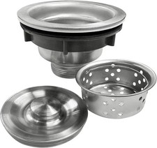   3-1/2 in Kitchen Sink Stainless Steel Sink Drain Assembly Kit Universal