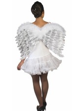 White Angel Feather Glitter Wings Accessory