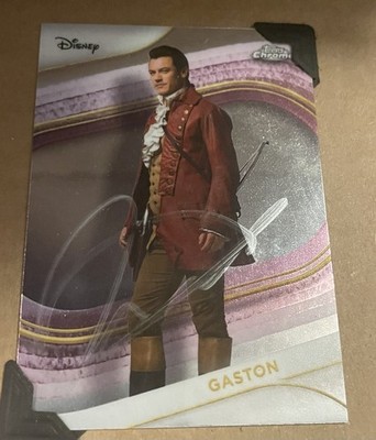 Luke Evans Signed Gaston Disney Chrome Card*  **Please Read Description **￼
