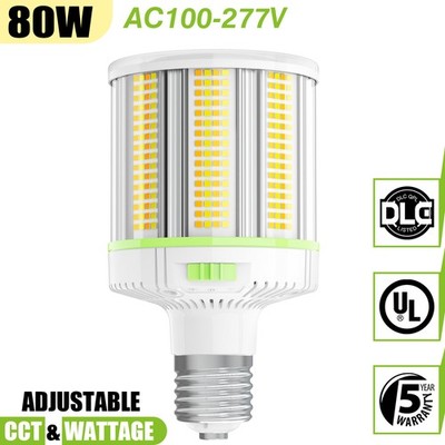 80W LED Corn Light Bulb E39 Base, Replace 350W MH/HPS Shop Lamps 3000/4000/5000K