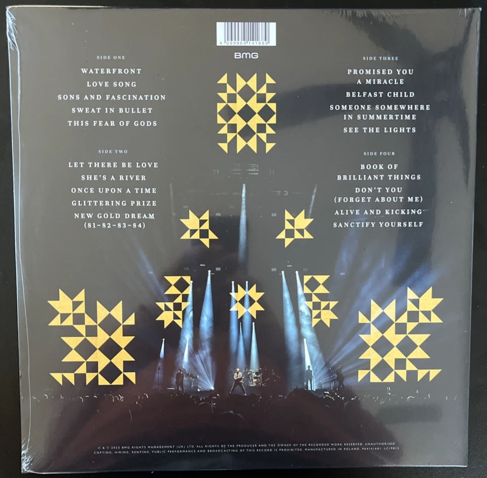 SIMPLE MINDS LIVE IN THE CITY OF DIAMONDS CLEAR GLITTER VINYL 2LP SEALED MINT - Image 2 of 2