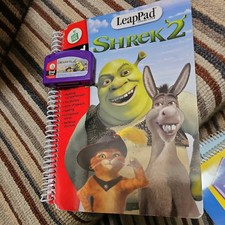 Shrek 2 leapfrog leappad Book & Cartridge Disney reading ages 2nd Grade A6