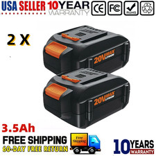 For Worx 20v 3.5ah Max Extend Lithium-ion Battery Wa3525 Wa3575 Wa3520 2pack For Worx 20v 3.5ah Max Extend Lithium-ion Battery Wa3525 Wa3575 Wa3520 2pack