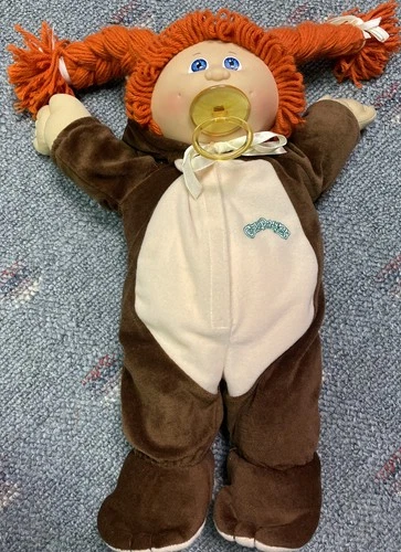 Vintage Cabbage Patch Doll 1978/82 Red Hair Blue Eyes Dimples One Piece Outfit