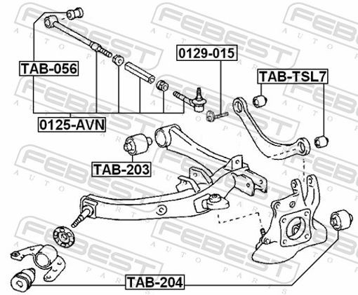 Fits FEBEST TAB-TSL7 REAR ARM BUSHING