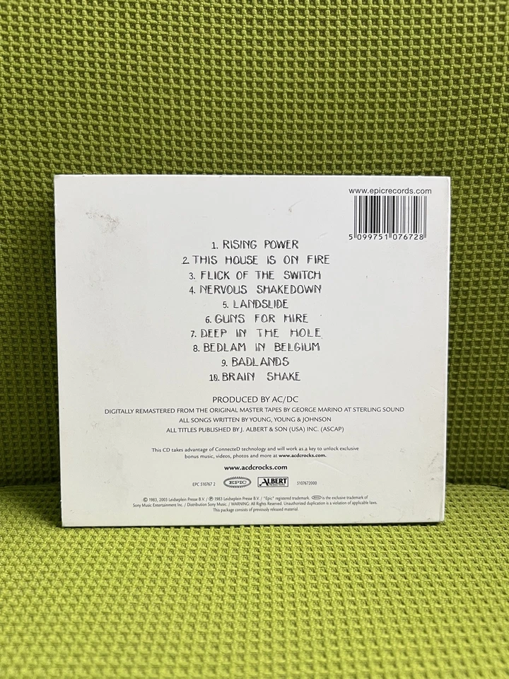 AC/DC "Flick Of The Switch" CD-Album (Digipak) - Bild 2 von 3