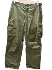 US.army Cargo Pants 60s Jungle Fatigue 4th Ripstop M Cotton GRN Plain Used