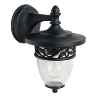 AußEnleuchte Stahl Regenglas IP44 E27 Schwarz Ornamente Haus TüR Wand Lampe