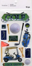 Golf, 3D scrapbook stickers, 4x7" - Recollections #666811