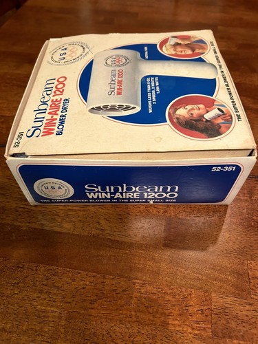 Vintage : 1980 OLYMPIC GAMES COMMITTEE "Hair Blow Dryer" SUNBEAM WIN-AIRE 1200 - Picture 10 of 15