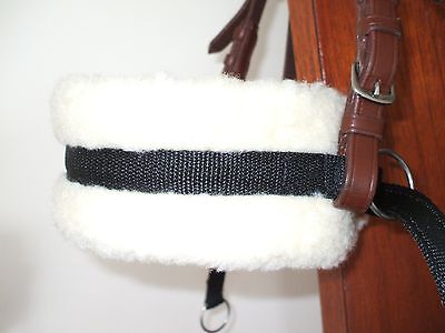 Bitless bridle attachment black cushion webbing cob//full size
