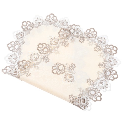 Wasserlösliche Spitze Tischdecke Deko für Hochzeit Läufer Empfang - Bild 10 von 12