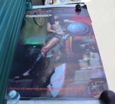 RARE VINTAGE 1980s RICK JAMES THROWIN DOWN UNIVERSAL ALBUM PROMO POSTER 36X24