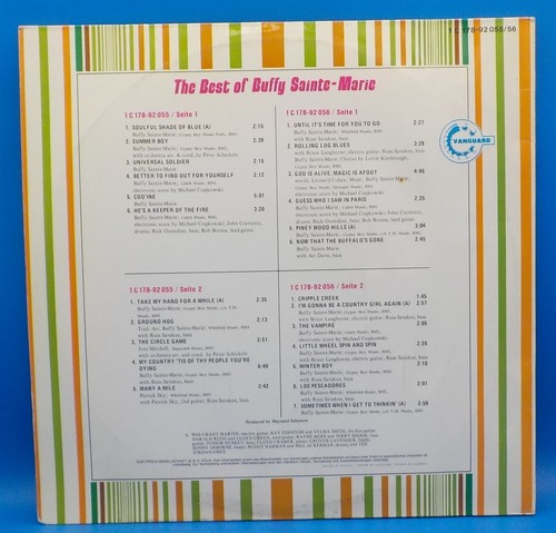 Buffy Sainte Mare 2xLP "The Best Of" VANGUARD NM VG++ to VG++ GERMAN Import BX4 - Picture 2 of 7