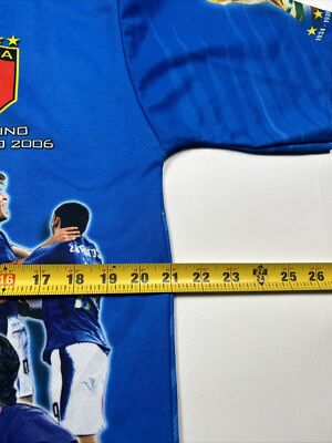 2006 World Cup Champion Del Mondo Italia Jersey Shirt Size Large