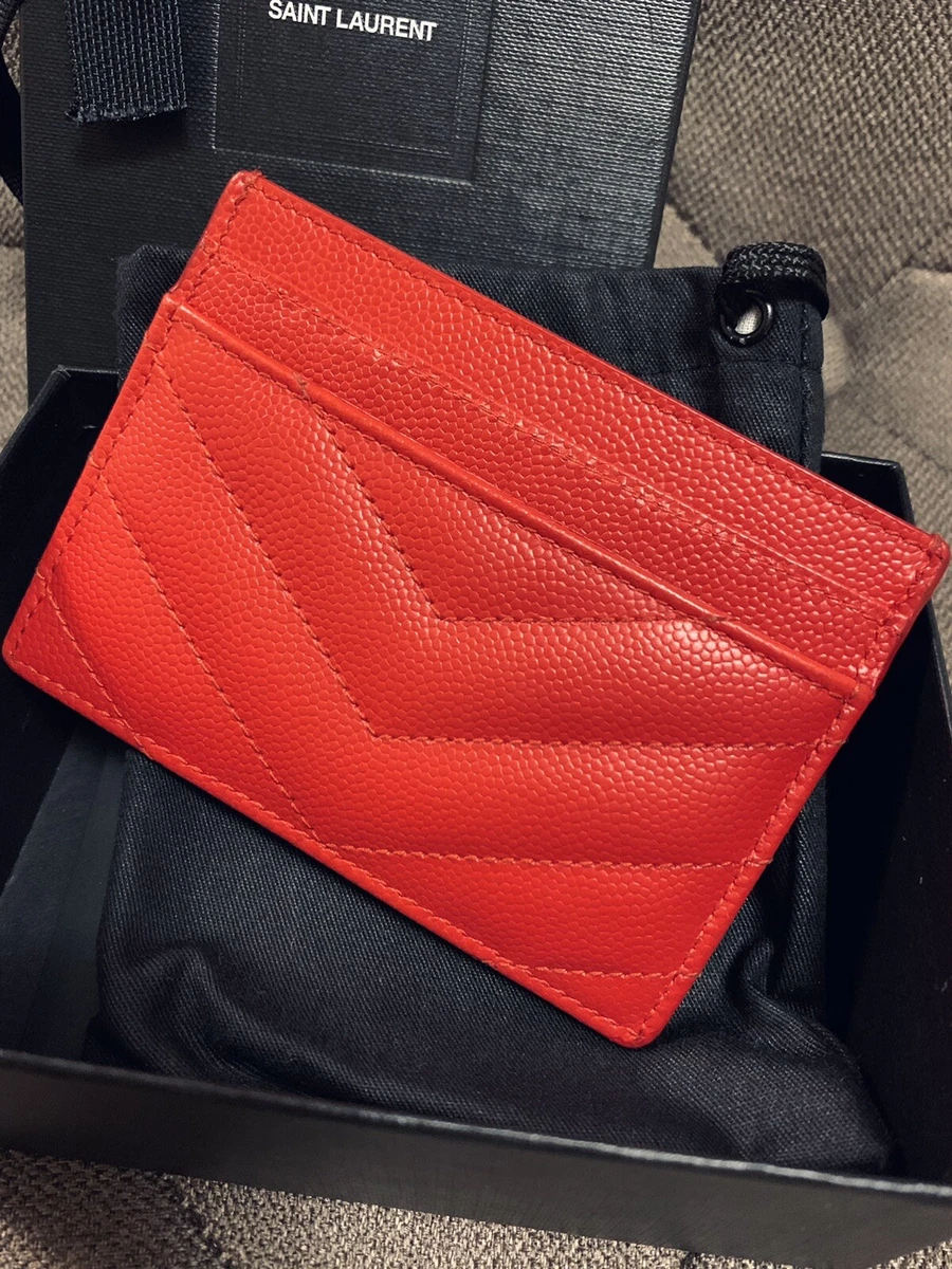 Yves Saint Laurent, Accessories, Saint Laurent Ysl Card Holdersmall Wallet  In Red Perfect Gifts