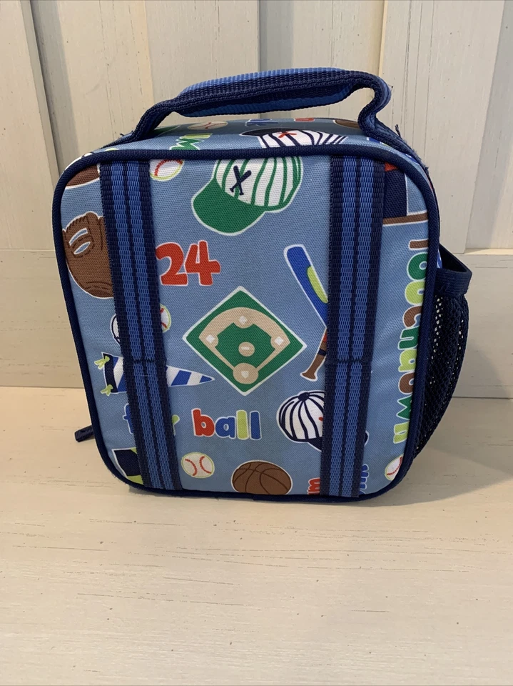 Pottery Barn Kids Mackenzie Classic Lunch Bag Sports Baseball Mono MASON - Image 3 of 4